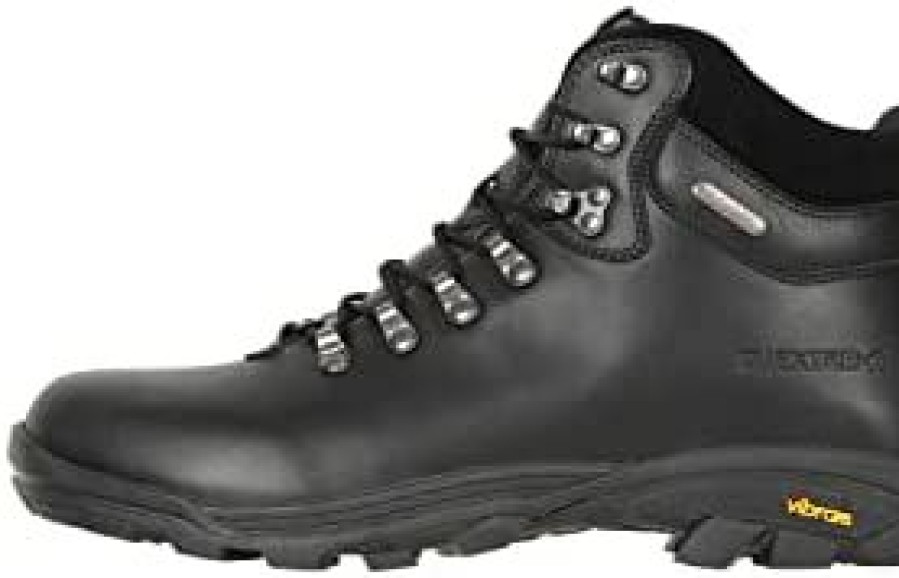 Men * | Mountain Warehouse Latitude Mens Vibram Waterproof Hiking Boots Jet Black 9.5 M Us Men