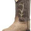 Girl * | Old West Kids Boots Unisex-Child Square Toe Vintage (Toddler) Western Boot Tan