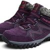 Men * | Lelebear Fleekcomfy Snowy Villi Leather Ankle Boots,Warm And Non-Slip,Women'S Winter Outdoor Hiking Ankle Boots For Men And Women Purple