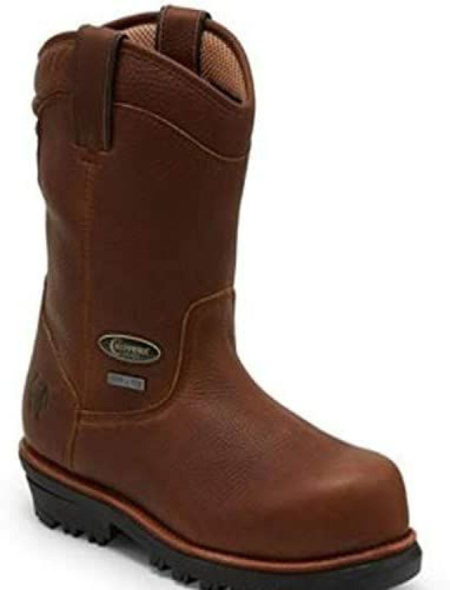 Men * | Chippewa Men'S 20510 11In Honcho W/P Comp Toe Pull On Brown