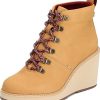 Women * | Toms Womens Melrose Nubuck Ankle Wedge Boots Wr Light Tan Oiled Nubuck