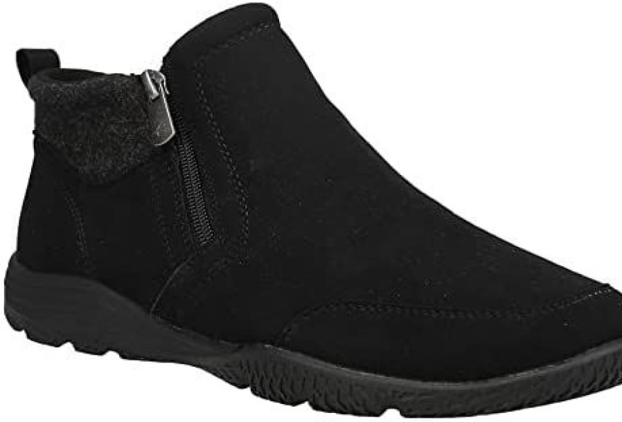 Women * | Easy Spirit Balsim 2 Women'S Mirofiber Eva Lightweight Casual Ankle Bootie Black