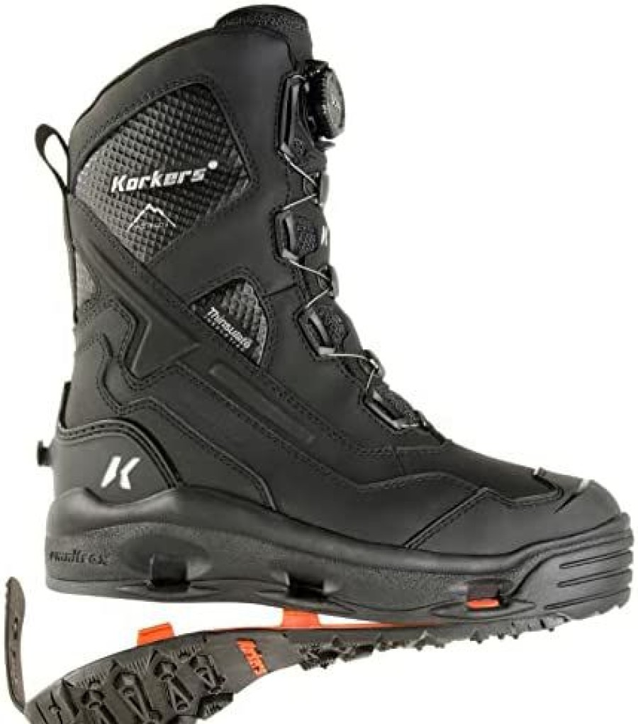 Men * | Korkers Men'S Polar Vortex 600 Winter Boots Insulated And Waterproof Includes Interchangeable Snowtrac Lug Sole And Icetrac Studded Sole With Carbide Studs