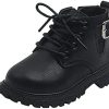 Girl * | Hasp British Keep Girls Lacein Boots Style Shoes Non Comfortable Toddler Fashion Slip Warm Girl'S ( , 26) Black