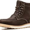 Men * | Sl-Saint Waterproof Steel Moc Toe Mens Work Boots Classic Fashion Industrial Construction Insulated Safety Comfortable Shoes 6" Genuine Full Grain Leather Ankle Brown Footwear