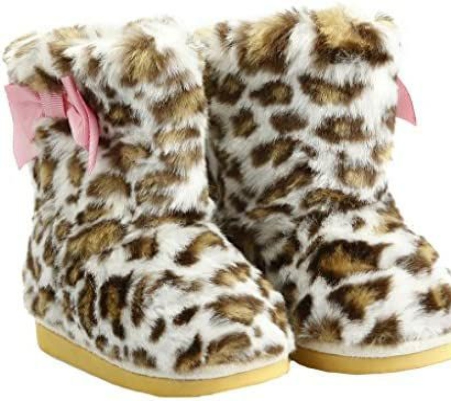 Girl * | The Doll Maker Girl'S Boot Leopard Fur