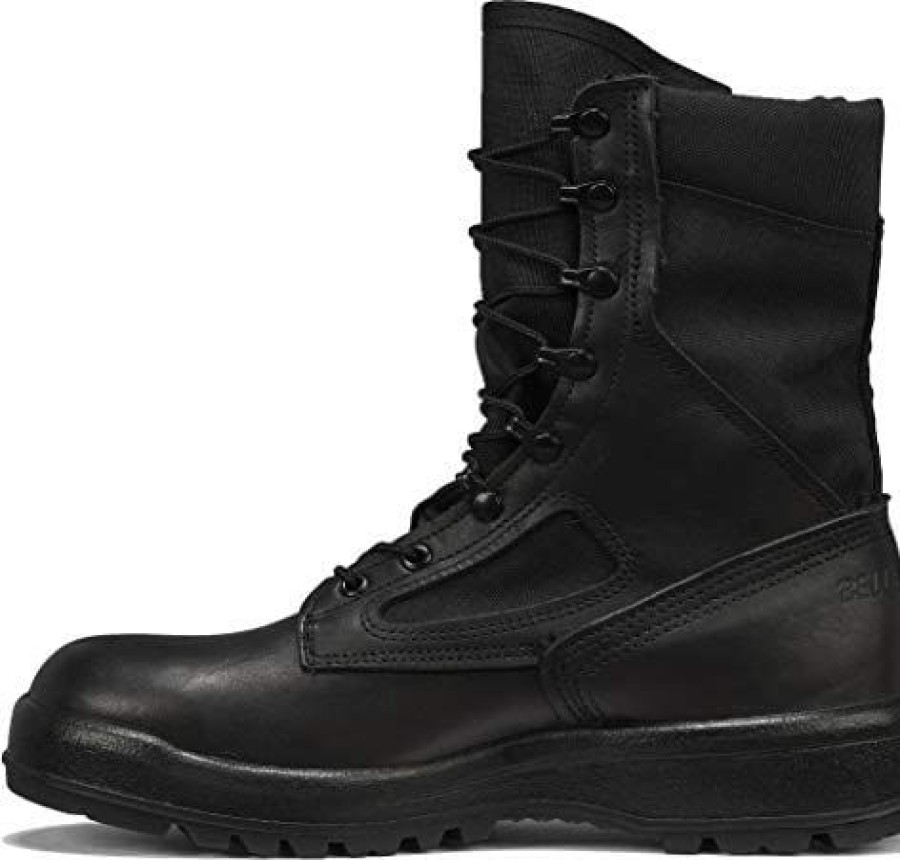 Men * | Belleville 390 Trop Inch Hot Weather Combat Boots For Men Polishable Leather And Abrasion-Resistant Nylon With Vibram Sierra Traction Outsole; Berry Compliant Black