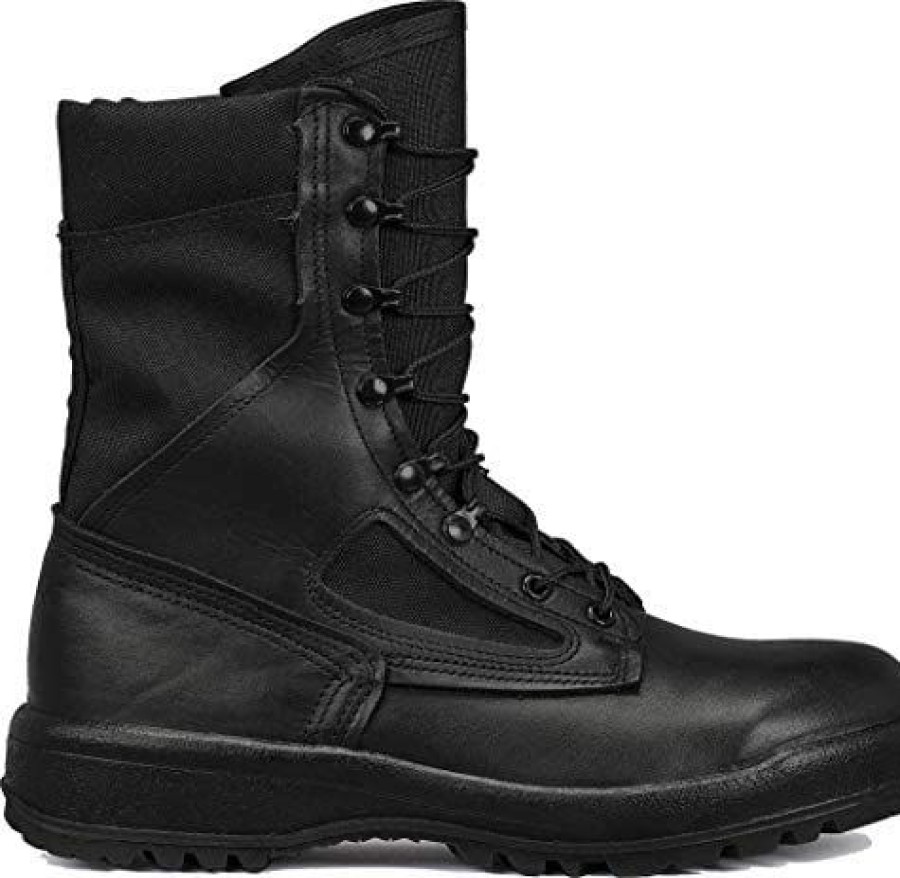 Men * | Belleville 390 Trop Inch Hot Weather Combat Boots For Men Polishable Leather And Abrasion-Resistant Nylon With Vibram Sierra Traction Outsole; Berry Compliant Black