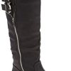 Women * | Comfortview Women'S Wide Width The Pasha Wide-Calf Boot Black