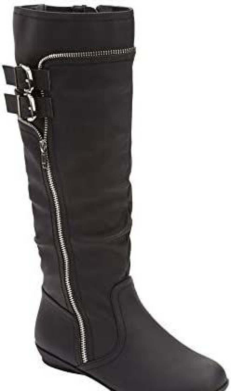 Women * | Comfortview Women'S Wide Width The Pasha Wide-Calf Boot Black