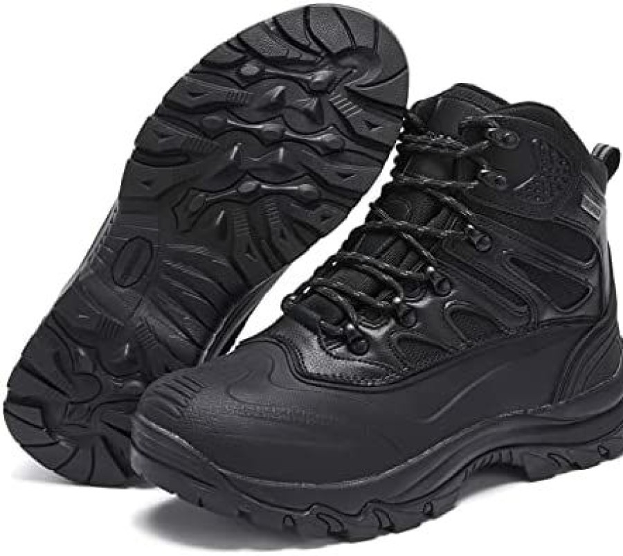 Men * | Ns Hiking Boots-Men'S Waterproof Lightweight Outdoor Hiking Shoes Black