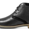 Men * | Florsheim Men'S Chukka Boots Black Leather/Suede