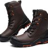 Men * | Drka 8" Safety Toe Boots For Men,Men'S Waterproof Steel Toe Work Boots Black980