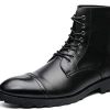 Men * | Gifyy Hiking Boots Men'S Leather Boots, High Heels, Ankle Boots, Cowboy Boots (Color : Black, Size : 8) Auburn