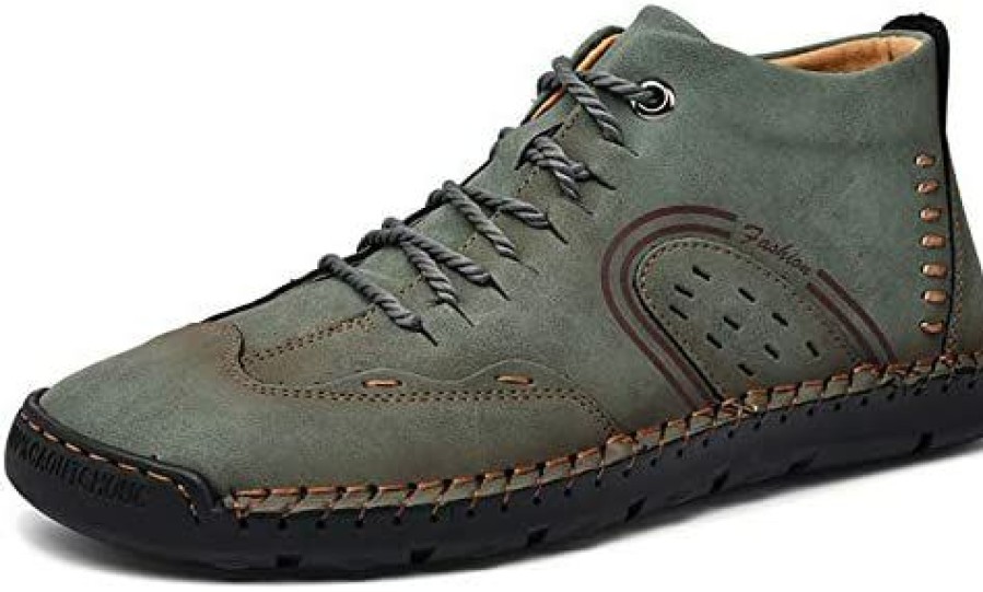 Men * | Joygown Men'S Hiking Lace-Up Boots Mountaineering Booties Plus Size Black