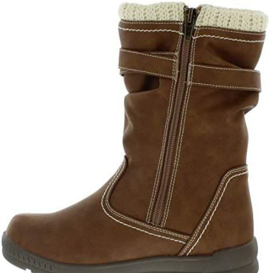 Women * | Khombu Women'S Taryn Mid Snow Winter Boots With Zipper Tan