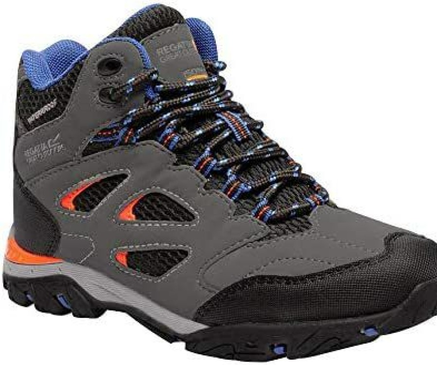 Men * | Regatta Childrens/Kids Holcombe Iep Junior Hiking Boots (5 M Us Big Kid) (Briar/Blaze Orange)