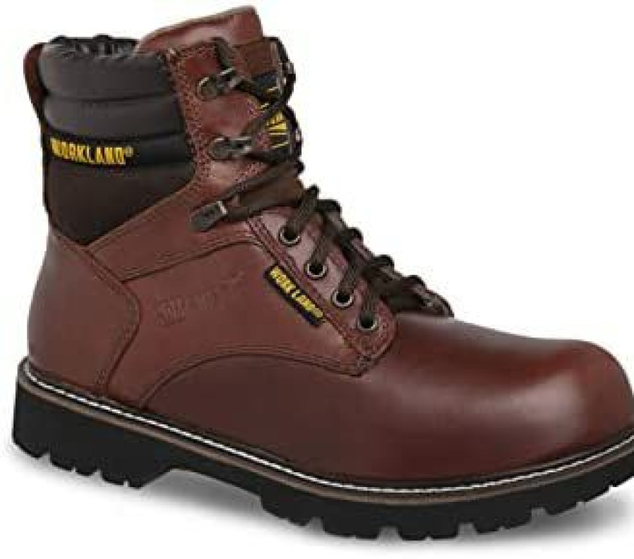 Men * | Workland 71824 Work Boots For Men Leather Industrial Safety Boot, Slip Resistant, Steel Toe Boots For Men Botas De Trabajo Para Hombre Brown