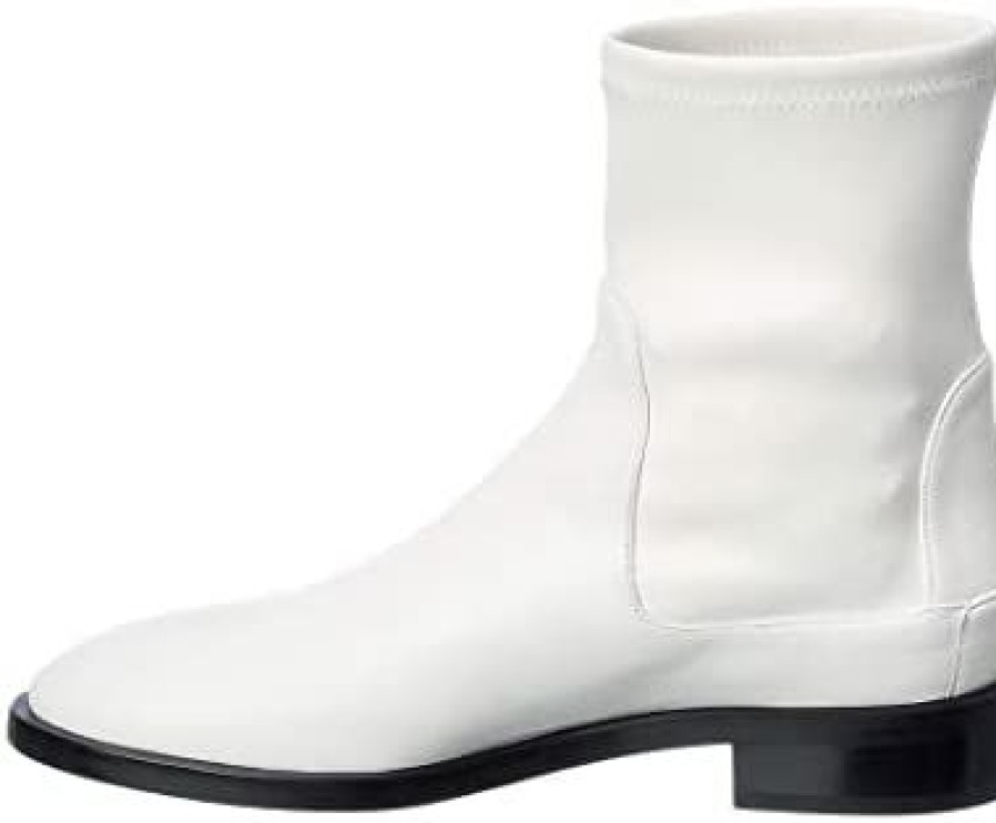 Women * | Stuart Weitzman Kye Leather Sock Bootie White