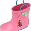 Girl * | Catata Boys Girls Kids Unisex Rain Boots Soft Cute Ankle Booties Pink