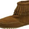 Girl * | Minnetonka Double Fringe Boot (Toddler/Little Kid/Big Kid) Brown