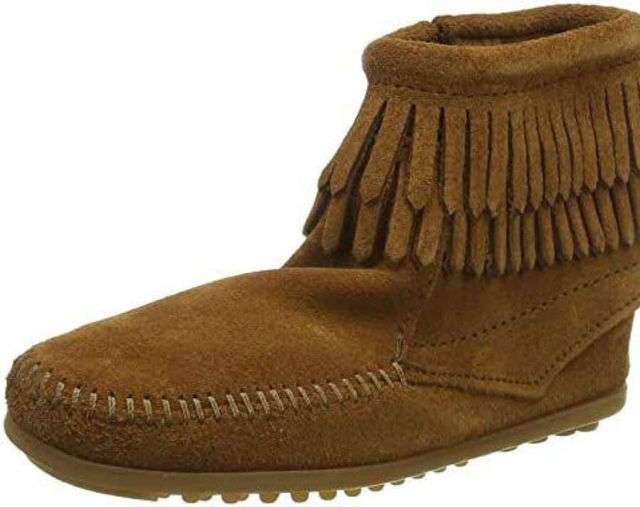 Girl * | Minnetonka Double Fringe Boot (Toddler/Little Kid/Big Kid) Brown