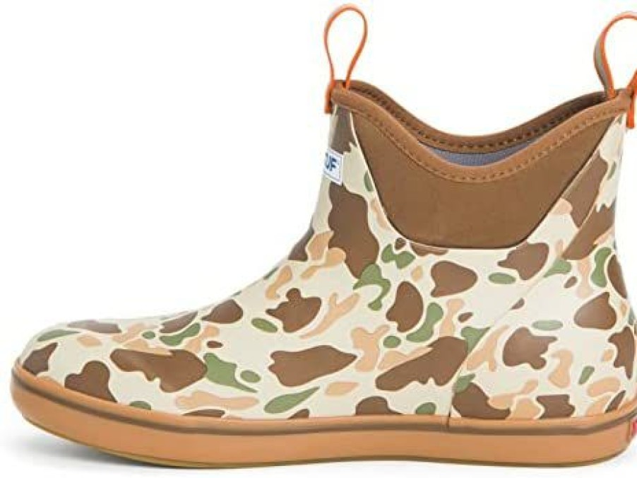 Men * | Xtratuf Men'S 6 Inch Ankle Deck Boot, Duck Camo/Tan, Size 12 Basic Duck Camo/Indian Tan/Bison