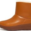 Women * | Fitflop Women'S Mukluk Iii Leather Ankle Boots Light Tan 9