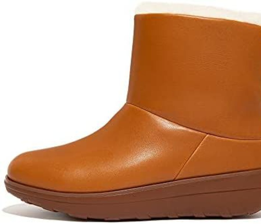 Women * | Fitflop Women'S Mukluk Iii Leather Ankle Boots Light Tan 9