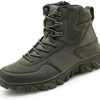 Men * | Fofowhat Men'S Military Tactical Boots Outdoor Lightweight High Top Work Hiking Combat Boots A Black