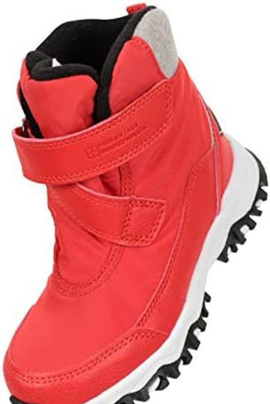 Girl * | Mountain Warehouse Alpine Junior Adaptive Waterproof Snow Boots Red