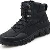 Men * | Men'S Military Tactical Boots Mid Ankle Outdoor Hiking Shoes A03 Black