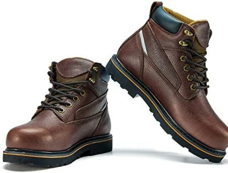 Men * | Golden Retriever 6 Steel Toe Eh Safety Work Boots For Men, Heavy Duty Boots, Cherry Brown, Gr131033 Gr131033.Cherry Brown.Steel Toe.6"