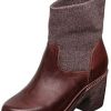 Women * | Antelope Women'S Leather Wedge Boots 3 Inch Height Sato Chocolate