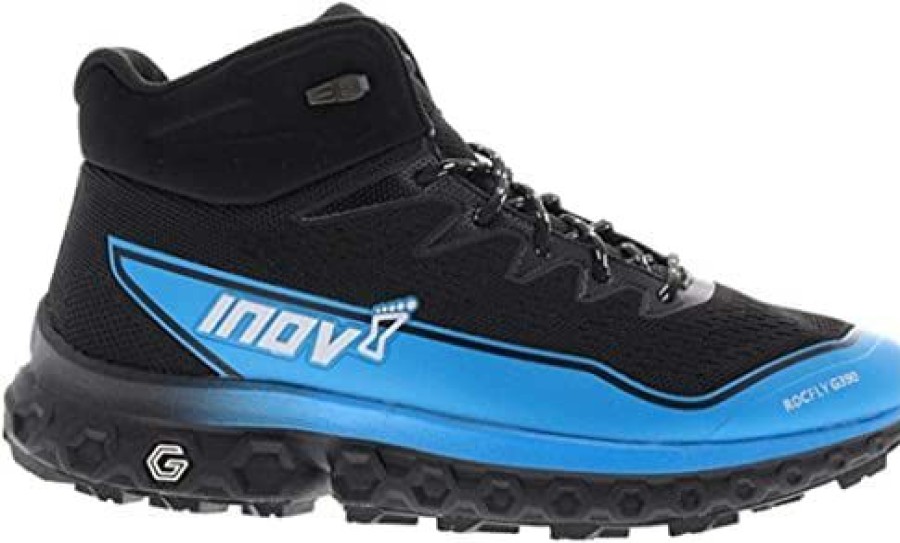 Men * | Inov-8 Men'S Rocfly G 390 Lightweight Hiking Boots Black/Blue