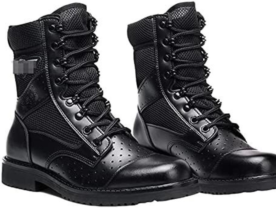 Men * | Zhaoj Hollow Breathable Men'S Mesh Outdoor Casual Boots Wear-Resistant Waterproof Black