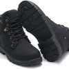 Women * | Dadawen Women'S Round Toe Waterproof Lace Up Work Combat Boots Low Heel Ankle Booties 300 Black