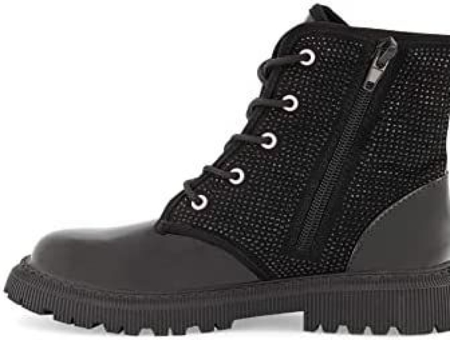 Girl * | Dkny Girls Black Combat Boot