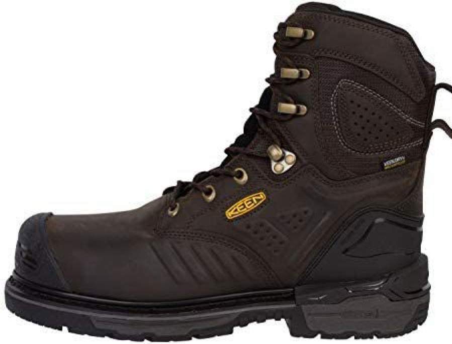 Men * | Keen Utility Men'S Philadelphia 8 Waterproof Composite Toe Work Boot Cascade Brown/Black