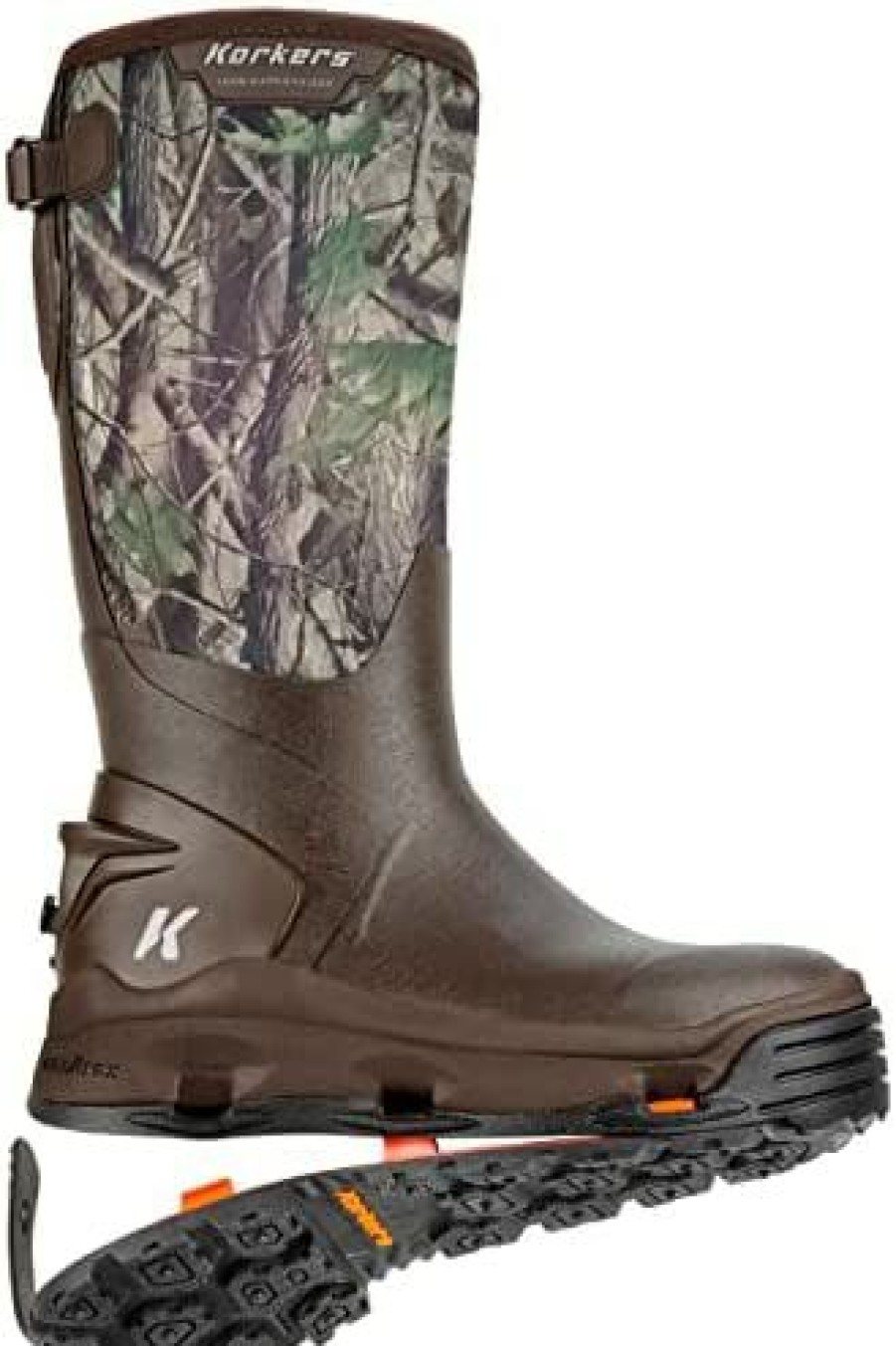 Men * | Korkers Men'S Neo Storm Rubber Boots Inuslated And Waterproof Multi-Season Mud Boots Includes Interchangeable Ninety Degree Sole Black