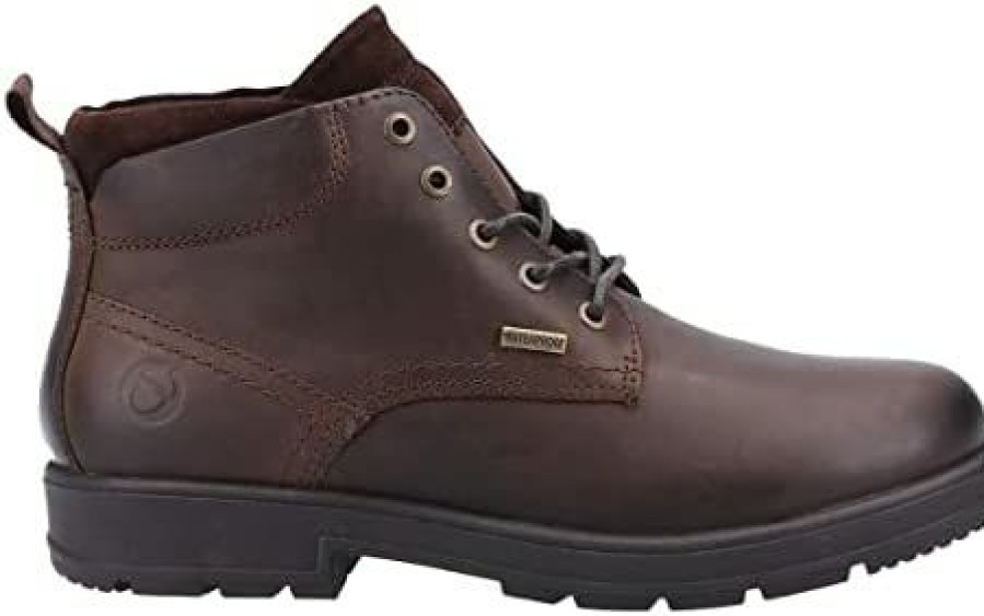 Men * | Cotswold Mens Winson Lace Leather Boots Brown