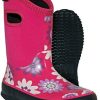 Girl * | Itasca Girl'S Youth Bayou Rubber/Neoprene Waterproof Boots Rain, Pink Flowers, 13.0 Standard Us Width Us Little Kid