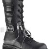 Women * | Demonia Women'S Lilith-271 Platform Mid-Calf Boot Black Blk Vegan Leather-Clear Pvc