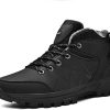 Men * | Hiking Boots Mens And Lightweight Outdoor Winter Non-Slip Boots For Hiker Black