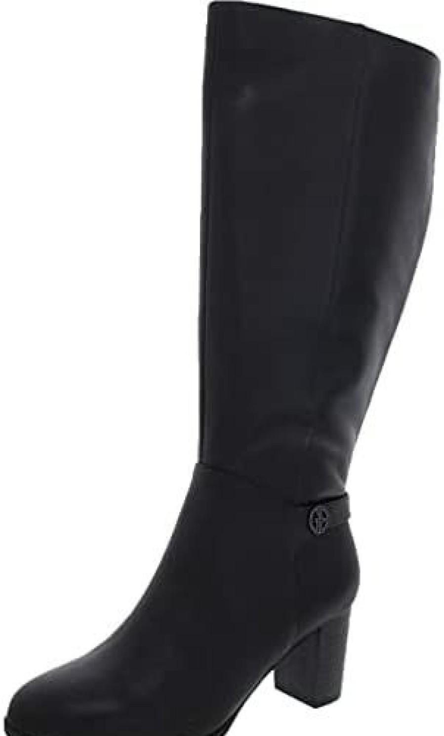 Women * | Giani Bernini Womens Adonnys Leather Knee-High Boots Black 6.5 Medium (B,M)