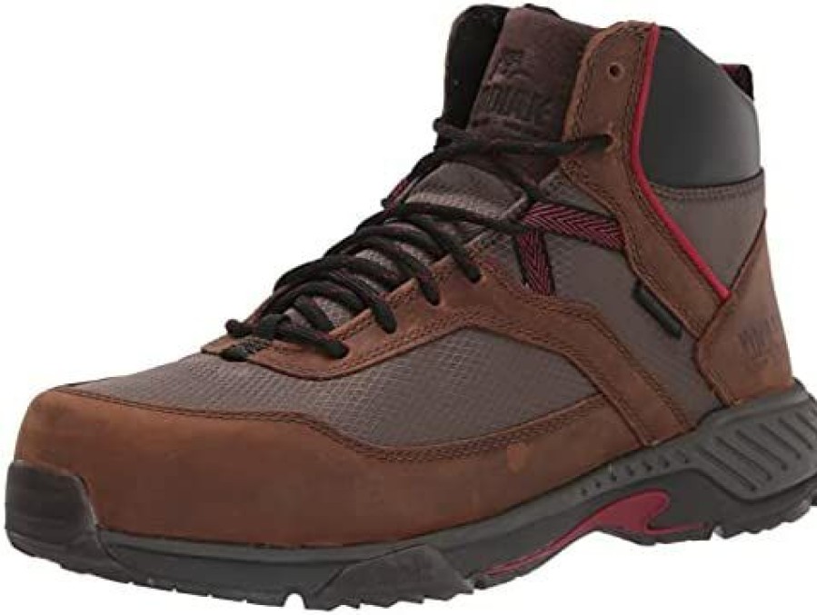 Men * | Kodiak Men'S Mkt1 Quadcap Composite Toe Waterproof Industrial Boot Dark Brown/Red