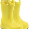 Girl * | Kids Rain Boots Toddler Rain Boot Waterproof Eva Easy-On Handle Rain Shoes For Boys Girls Yellow