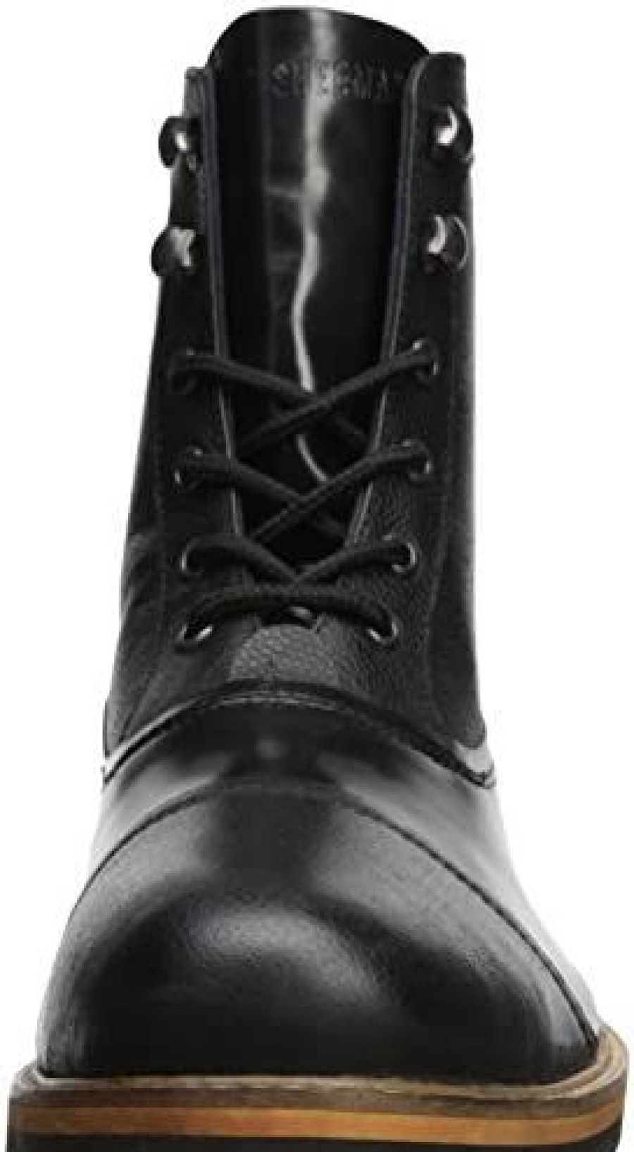 Men * | Ben Sherman Men'S Ralph Cap Toe Lace-Up Boot, Black, 45 M Eu/12 M Us