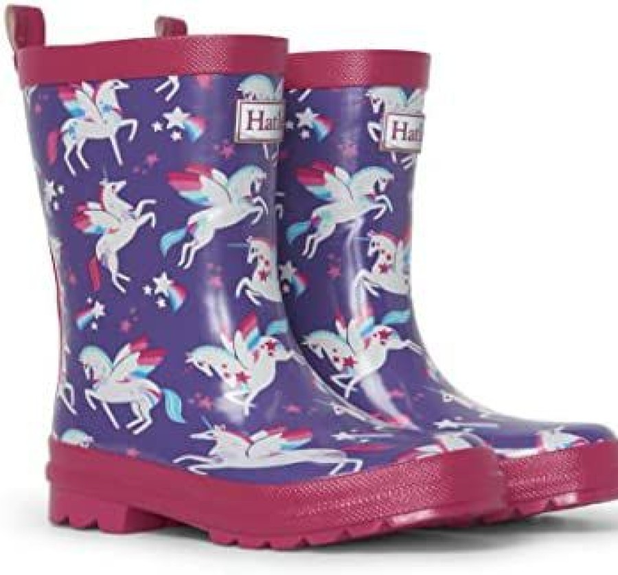 Girl * | Hatley Unisex-Child Printed Rain Boots Rainbow Winged Unicorns