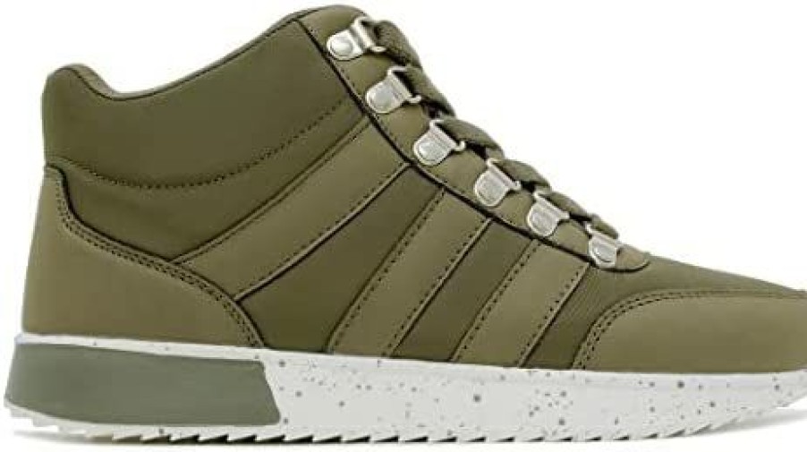 Women * | Nautica Womens High-Top Sneaker Bootie Lace-Up Ankle Boot-Matilda Army Green